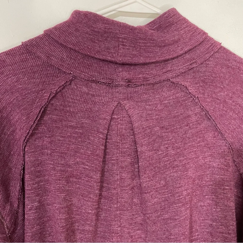 Free People Open Back Knit Turtleneck Plum Sz. M